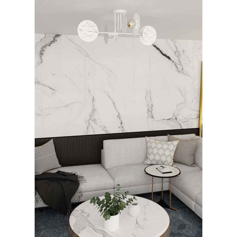 Davine Flush Mount, White