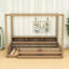 Lit de sol Montessori en bois avec barrières de sécurité et compartiments de rangement latéraux-193877261-193877262