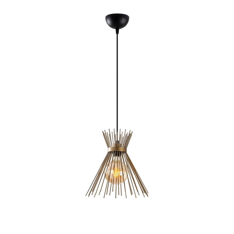 Modern Black Chandelier, Adjustable Height, 51.6 x 51.6 x 51.6 inches | Durable Metal Body, E27 Socket (Max 40W) | Elegant Novelty Design for Living Room, Dining Room, or Entryway | IP20 Rated
