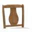 Ensemble de salle à manger en bois massif de style antique avec quatre chaises d'appoint rembourrées, idéal pour économiser de l'espace et créer des moments de repas mémorables