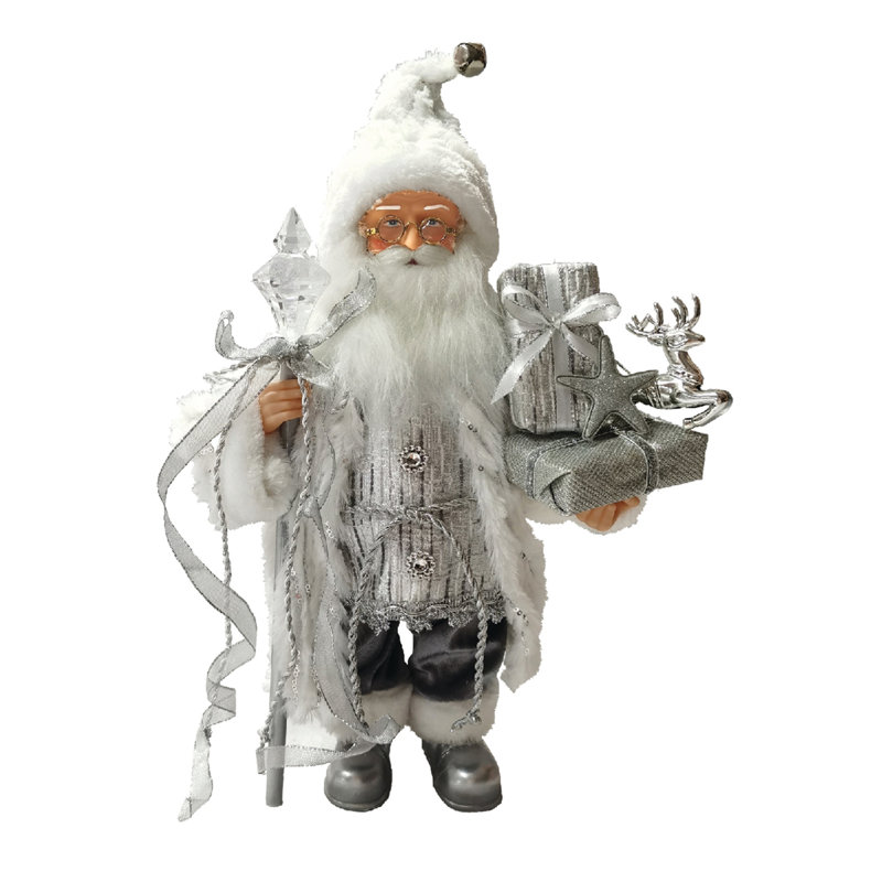 Porte-cadeau argenté 15 "Père Noël