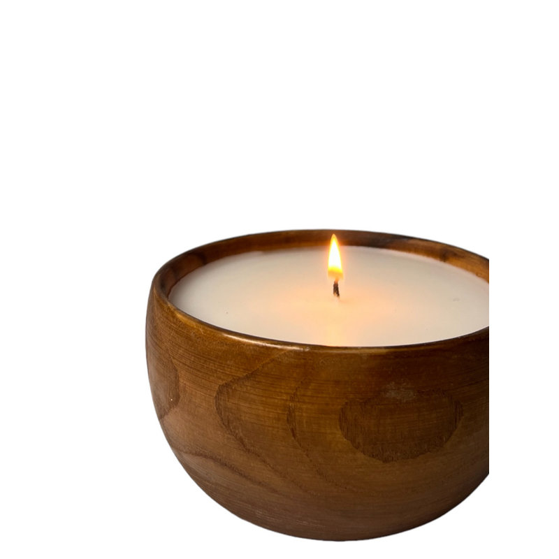 Wood Tabletop Candlestick