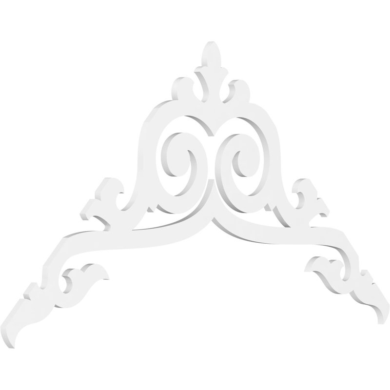 Pignon en PVC de qualité architecturale Baile, H 36 po x l 72 po x P 1 po, 12 / 12