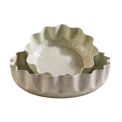 Nera Light Green Bowls, Set of 2