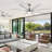 Oversized 72" Modern Smart Ceiling Fan with LED Light, Remote and Work with Tuya APP-1130906941