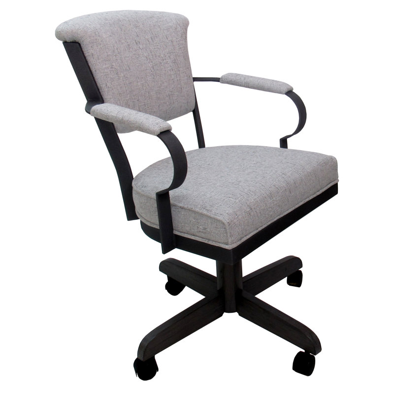 Chaise pivotante en métal avec base Pitt, Bois de frêne Portwood, Noir