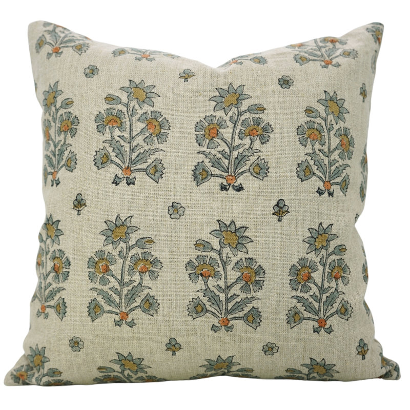 Housse de coussin en lin épais Fab Fabine, décoration d'automne (Sadabara), Gris, H 12 po x l 20 po, Rectangular