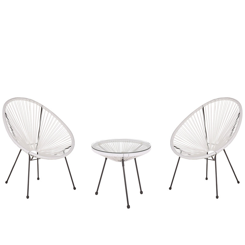 Broseley 2 Seater Bistro Set, White
