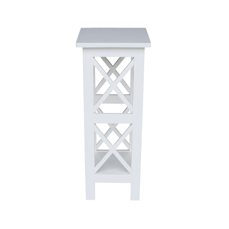 Eamon Plant Stand, White, 30" H x 12" L x 12" D