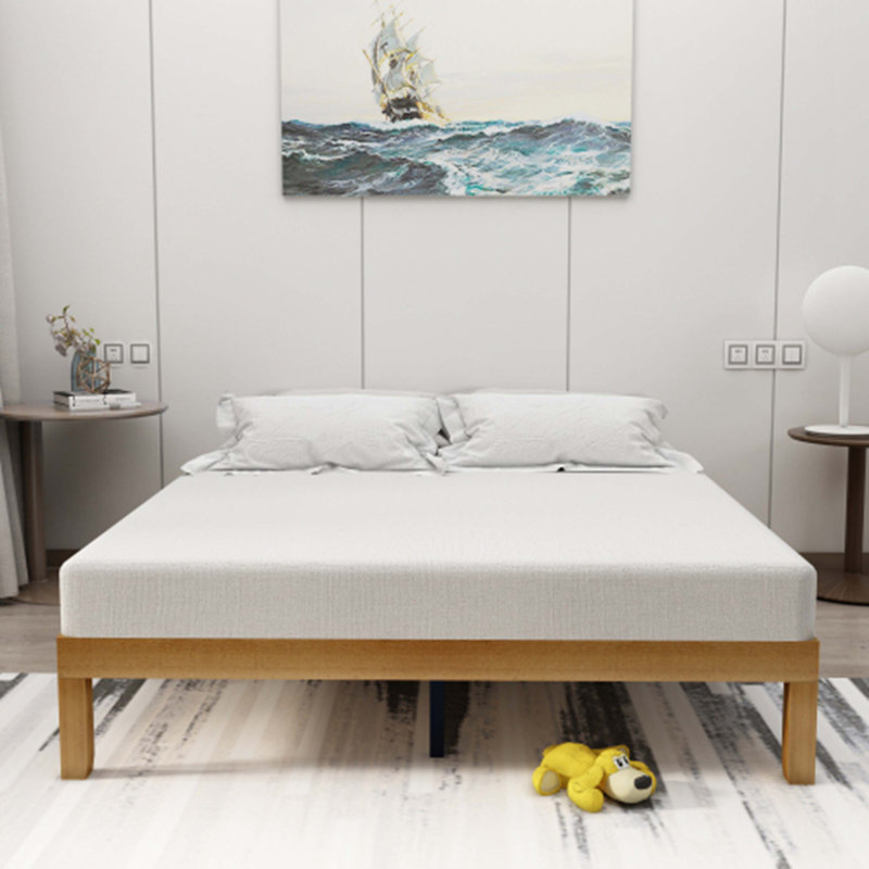 Grand lit plateforme en bois