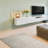 Solid Color Machine Made Tufted Polyester Area Rug in Beige Set-618201669