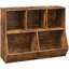 Bibliothèque et rangement pour jouets - Armoire de rangement avec pied de lit et bibliothèque pour jouets, chambre à coucher et couloir, brun rustique 35,4 "