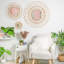 Daisy Rattan Flat Wall Mirror