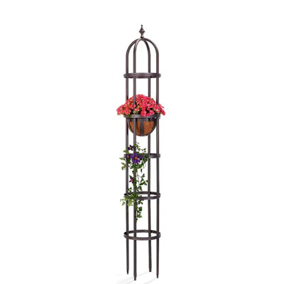 Treillis en métal Obélisque H 96 po x l 13,98 po Aadu
