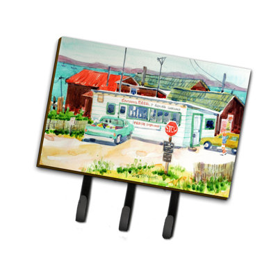 Metal Wall Organizer with Key Hooks