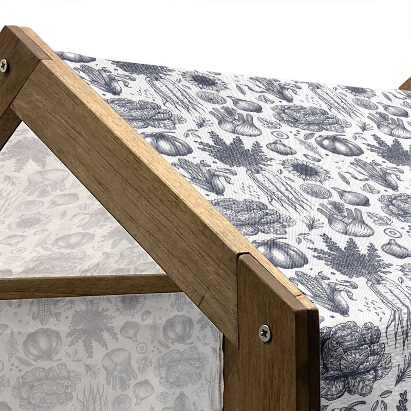 Niche pour chien en bois, H 25,59 po x l 29,53 po x P 21,65 po