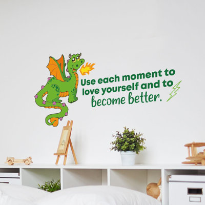 Adhésif décoratif «Be Better Dragon» en vinyle