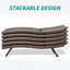 Chaise longue d'extérieur en osier 2 pièces