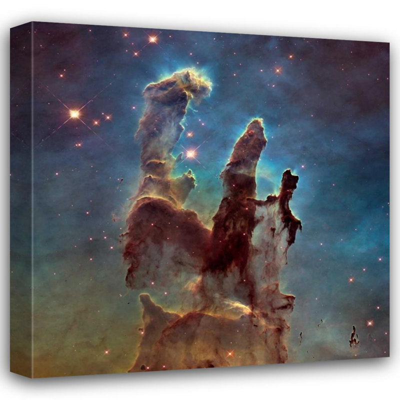NASA Gallery Art sur toile: Hubble WFC3 / UVIS image haute définition de M16 - Piliers de la création, H 20 po x l 20 po