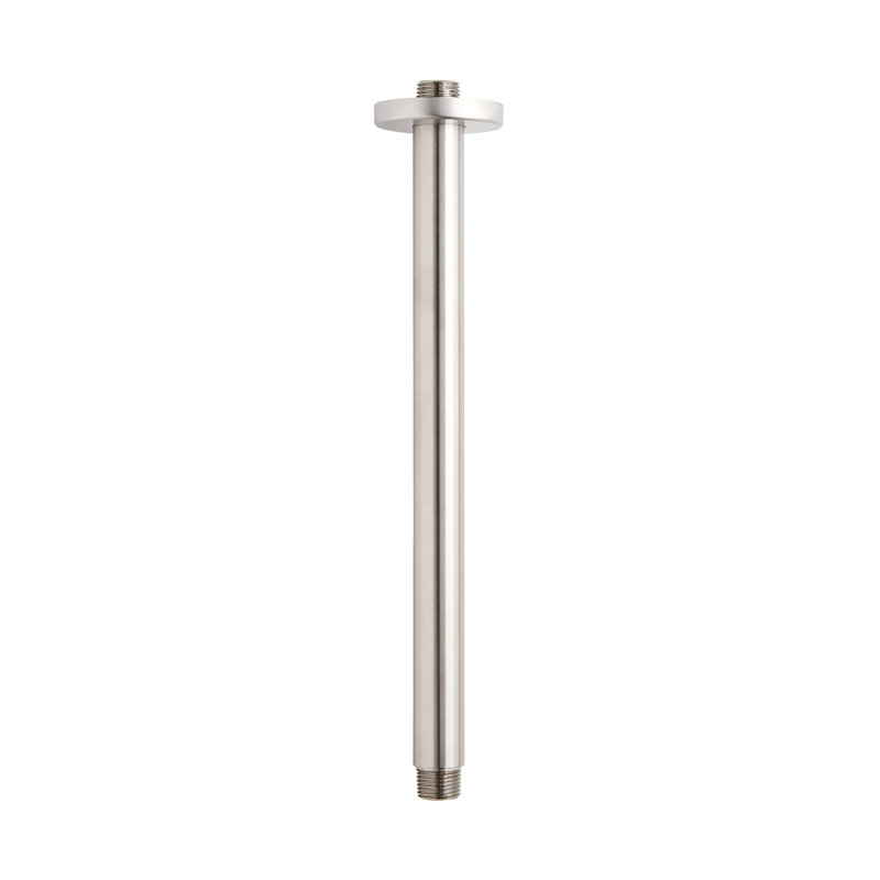 12" Round Ceiling-Mount Shower Arm, Brushed Nickel