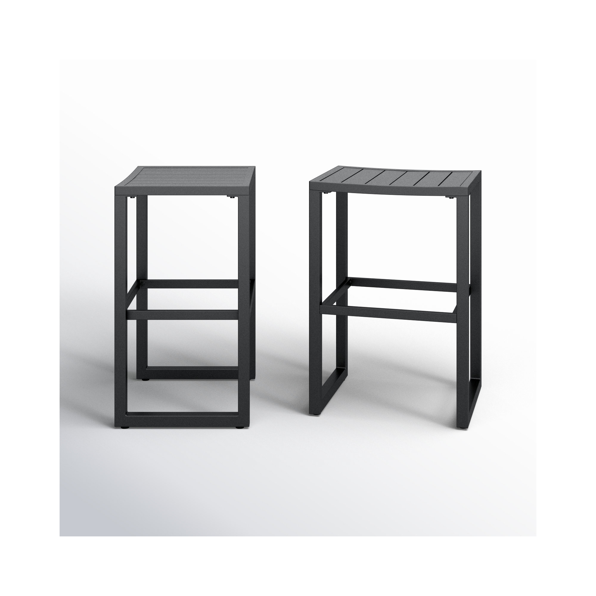 Armando 30" Aluminum Patio Bar Stool, Black