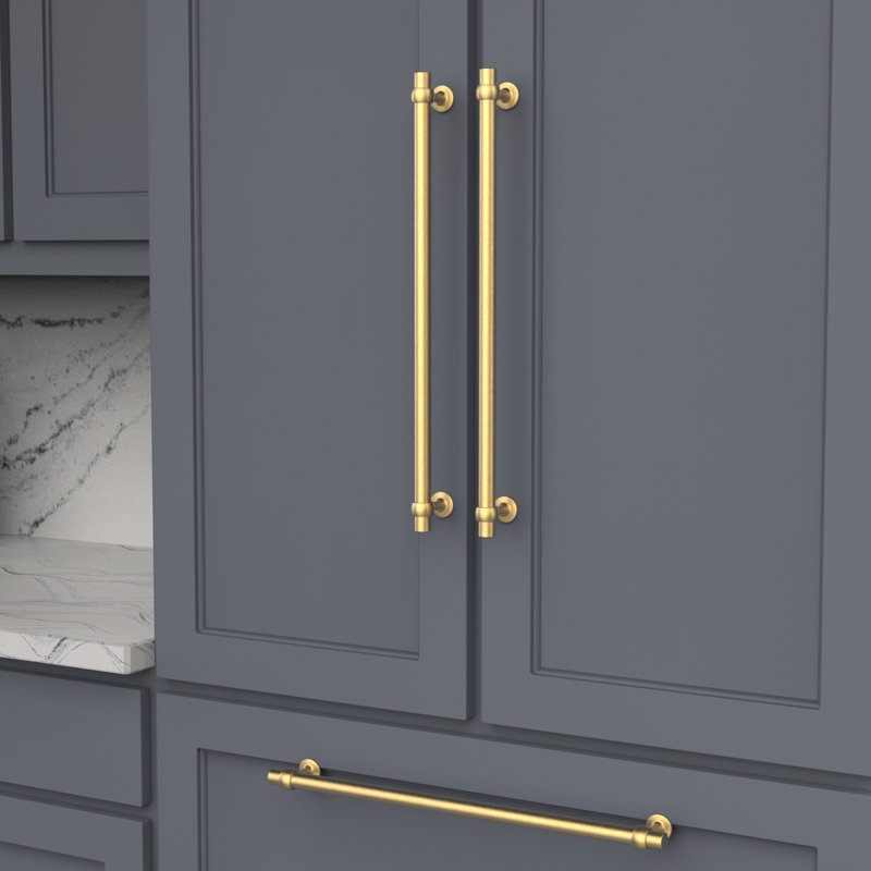 Ostia Collection Pull, Brushed Golden Brass, 18"
