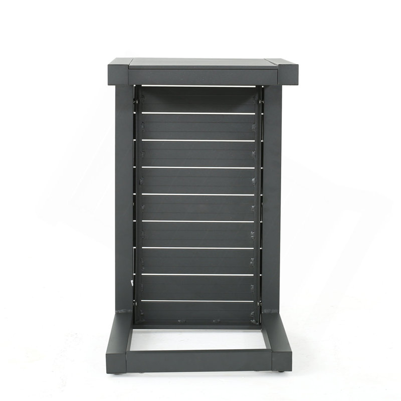 Table en forme de C Cape Coral Alu, Gris