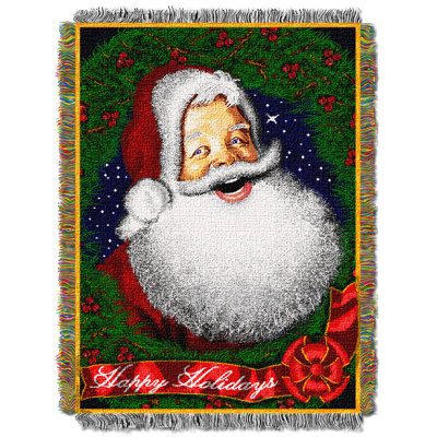 Jeté à tapisserie Howdy Santa Holiday, 48 x 60 pouces
