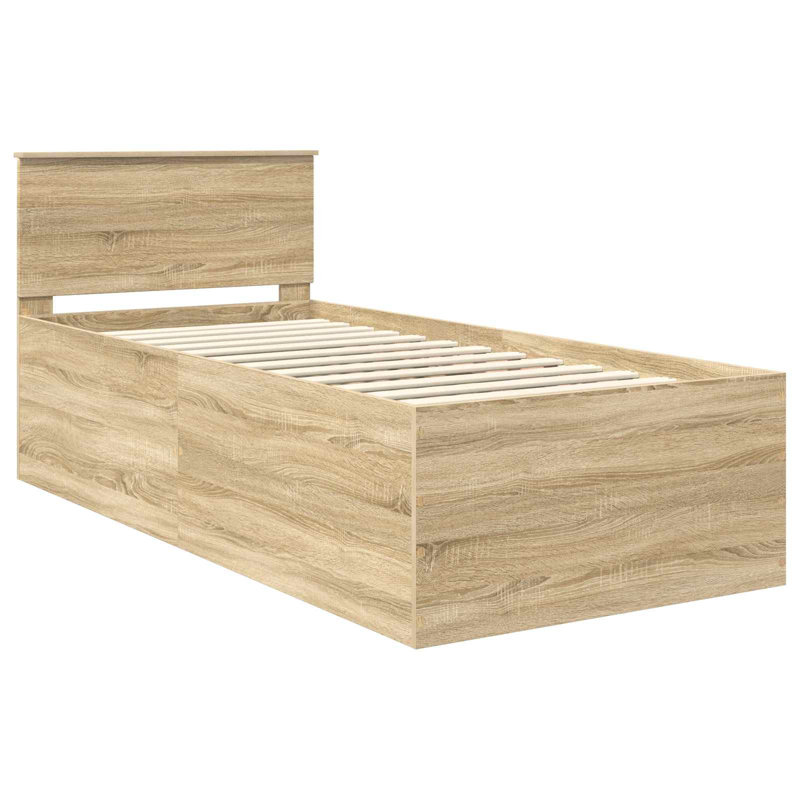 Bed, Small Single (2'6), Sonoma Oak