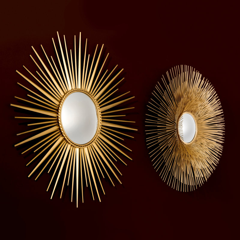 Helios Convex Metal Wall Mirror