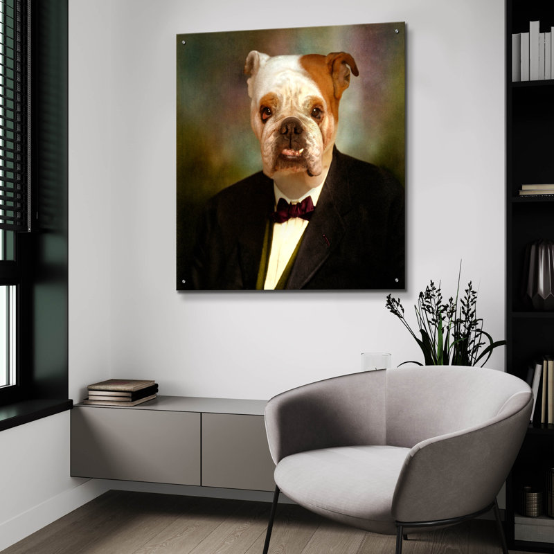 " The Sweet Grandpa " by Martine Roch, 36" H x 36" W x 0.2" D