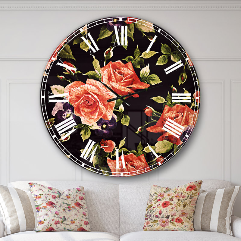 Horloge murale traditionnelle Pansy, Surdimensionné