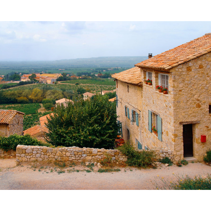 " Provence Landscape " , 29.5" H x 35.5" W, Black