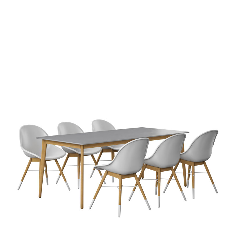 Ensemble de salle à manger rectangulaire pour 6 personnes 75 po Javiyon