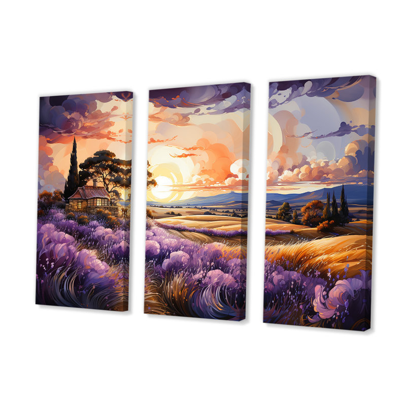 Toscane, Italie, campagne, ensemble de reproductions d'art mural, H 40 po x l 60 po x P 1 po