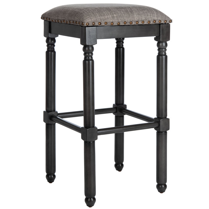 Mobean Upholstered Counter Stool, Gray Walnut