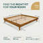 Lit plateforme Coraline en bois robuste, cadre de lit moderne sans tête de lit, supporte jusqu'à 800 lb-170709138-170709143