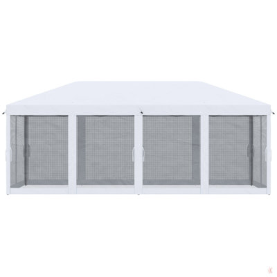 Tente avec auvent Pop Up Outsunny