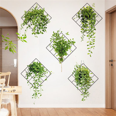 Simulation de fer maille verte Luo chambre à coucher, salon, entrée, dortoir, décoration murale