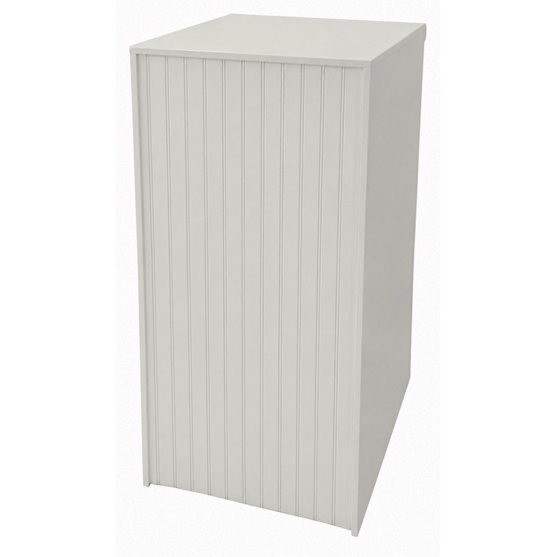 Classeur 3 tiroirs Poplar, Blanc doux