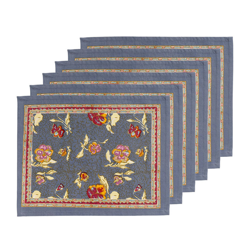 Pansy 100% Cotton Rectangle Placemats