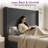 Crofford King Size Modern Corduroy Upholstered Bed with 65'' Tall Headboard & Solid Wood Legs, Black-9268979-14536593