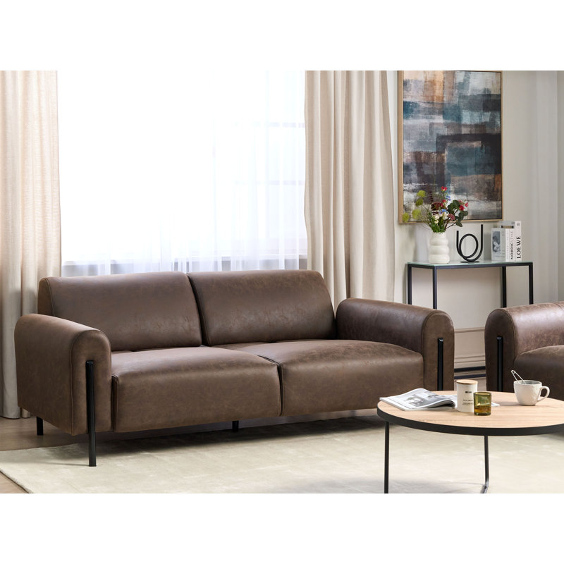 Sareh 3 Seater Sofa, Dark Brown