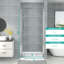 32 po x 33,5 po x H 72 po, porte de douche pliante en verre sans cadre, porte de douche pliante sans ferme-100674058