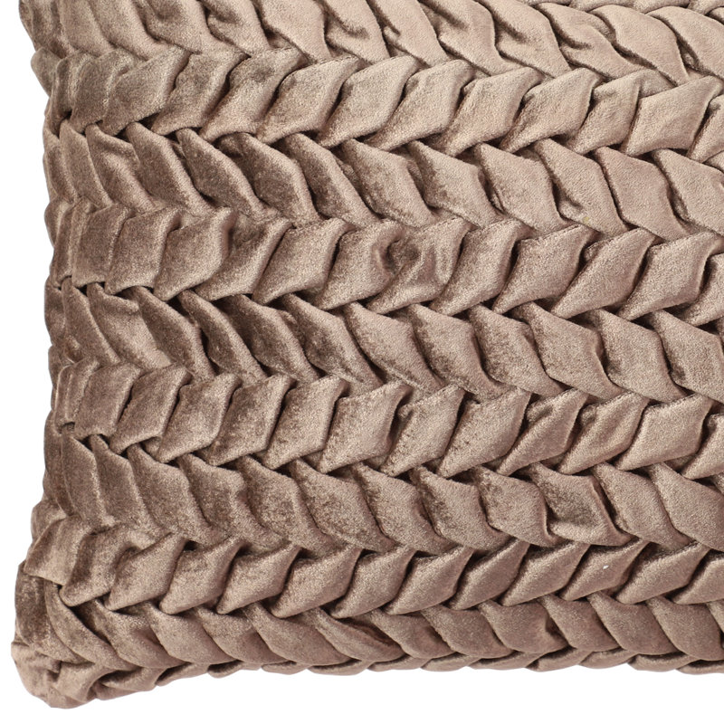 Housse et insert de coussin carré , 27 po x 27 po, Brun pâle