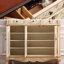 Banc de rangement blanc en bois manufacturé