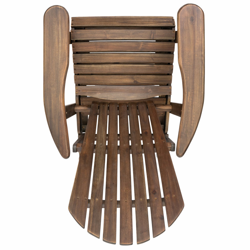Chaise Adirondack pliable en bois d'acacia pour patio, Gris