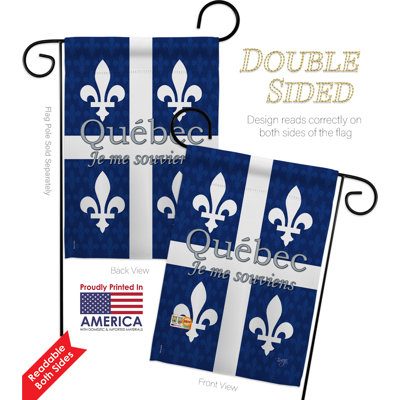 Ensemble drapeau 2 côtés 1 pi 7 po x 1 pi 1 po québec