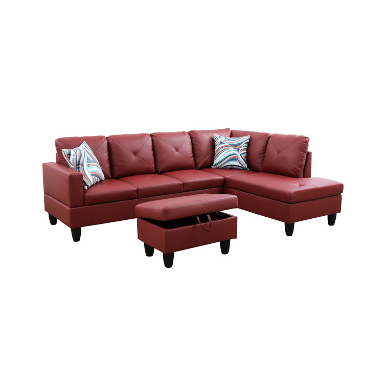 3 - Piece Vegan Leather Sectional