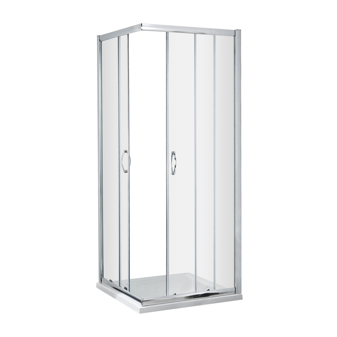 Nuie Chrome Ella Corner Entry Shower Enclosure | | Aluminium | 760Mm X 1850Mm - Image 5